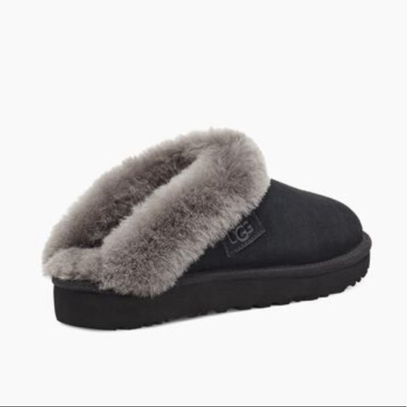 UGG | Cluggette Slippers In Black Grey Indoor Outdoor NEW - Picture 14 of 17